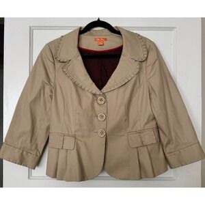 Camel Tailored Blazer Jacket Sz 10 Classic & Preppy office  casual